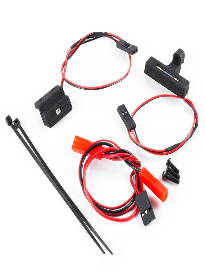 طقم مصابيح LED من LSG، مصابيح أمامية وخلفية، أبيض وأحمر، مناسب لسيارات التحكم عن بعد Arrma Typhon Grom بمقياس 1/18، قطع غيار مُحسّنة - Image 1